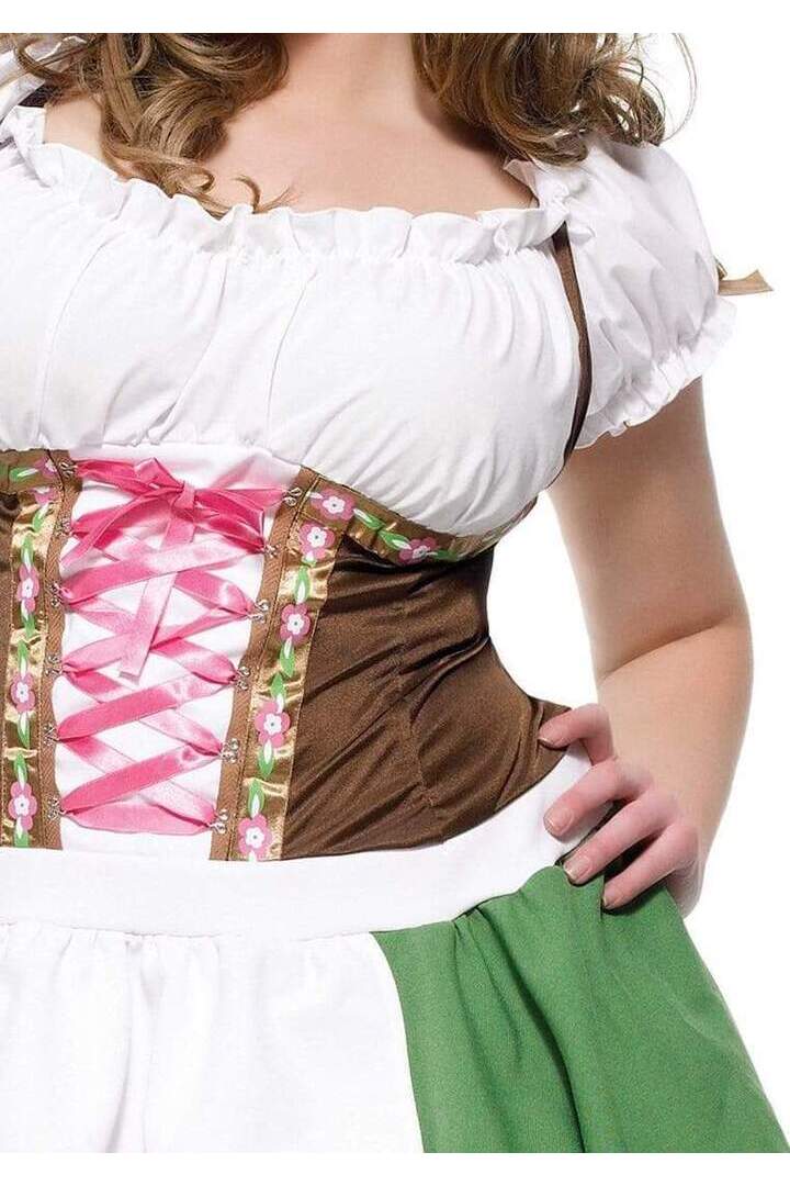 Leg Avenue Plus Gretchen Oktoberfest Costume in Brown/Green 2