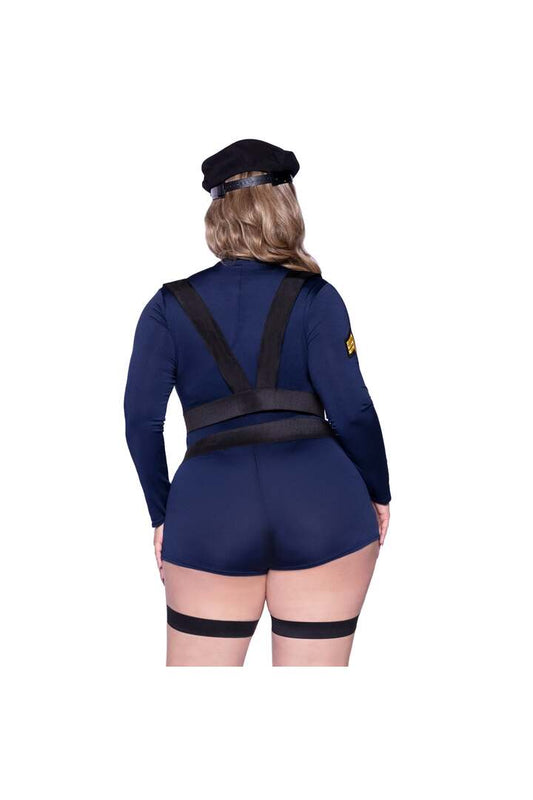 Leg Avenue Plus Handcuff Hottie Cop Costume Blue 1