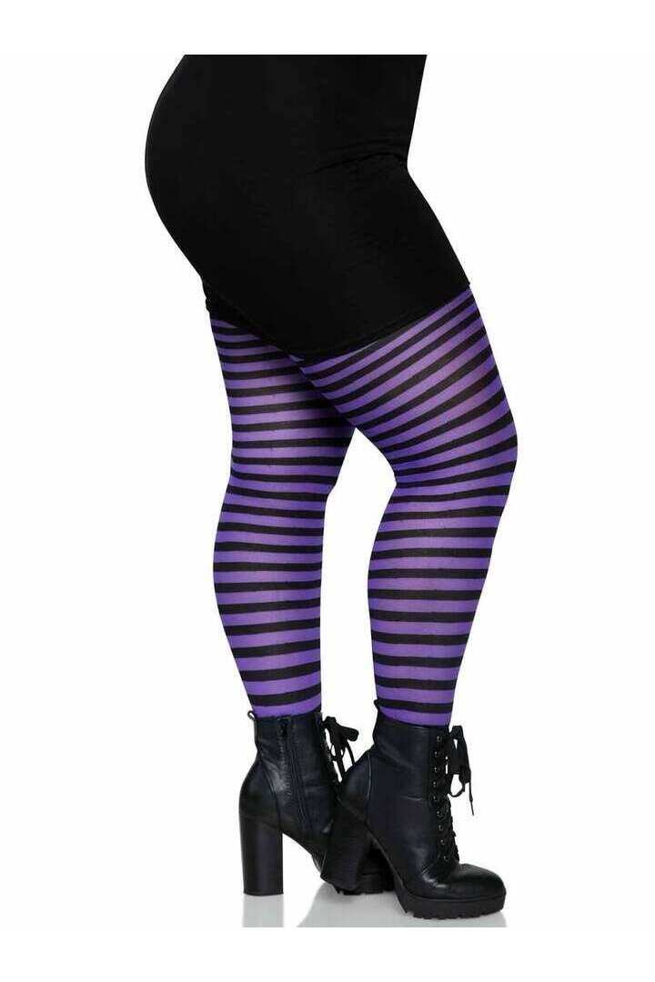 Leg Avenue Plus Jada Striped Women's Tights 12