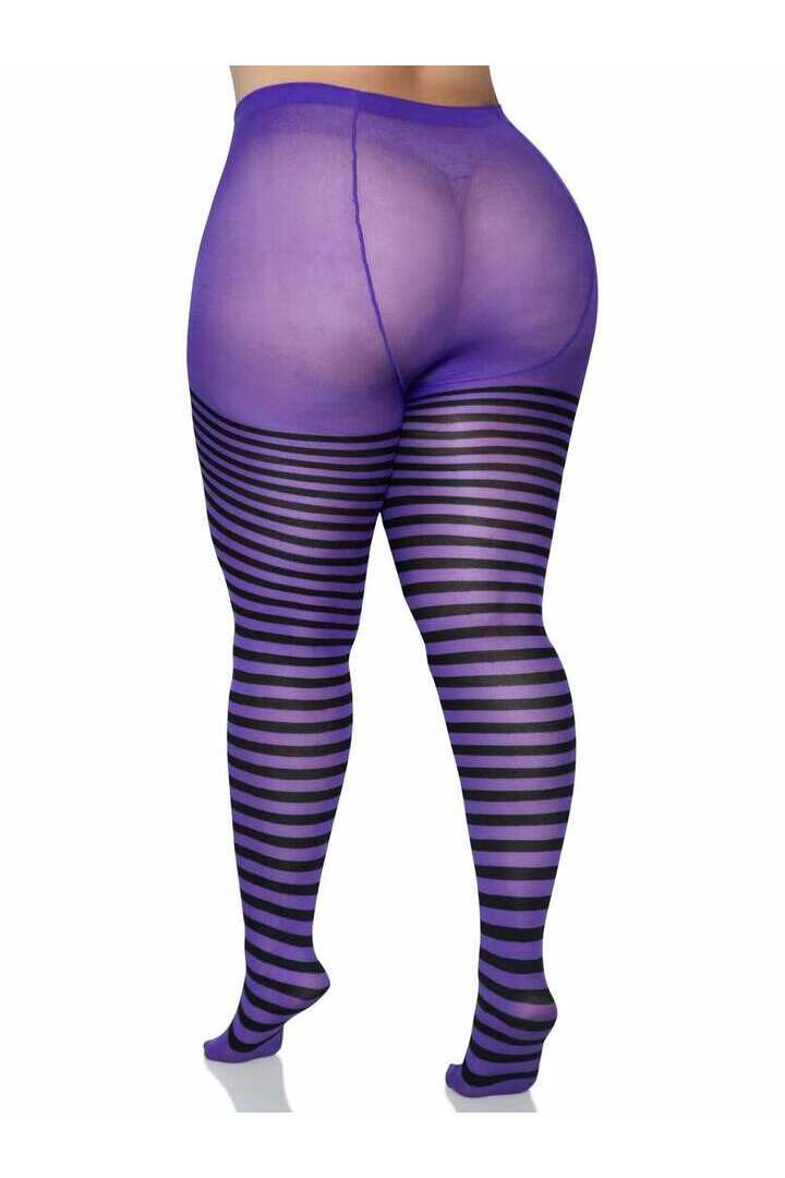 Leg Avenue Plus Jada Striped Women's Tights 13