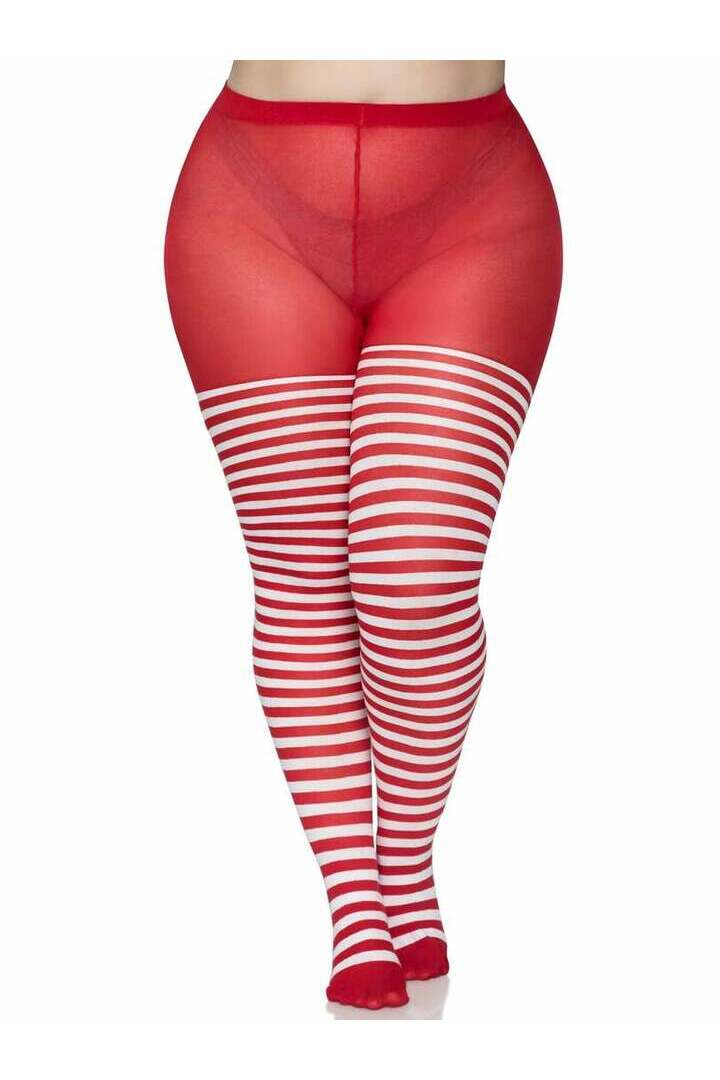 Leg Avenue Plus Jada Striped Women's Tights 18