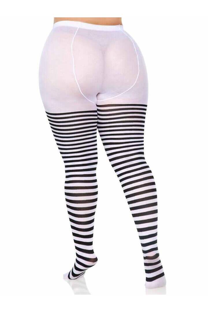 Leg Avenue Plus Jada Striped Women's Tights 2