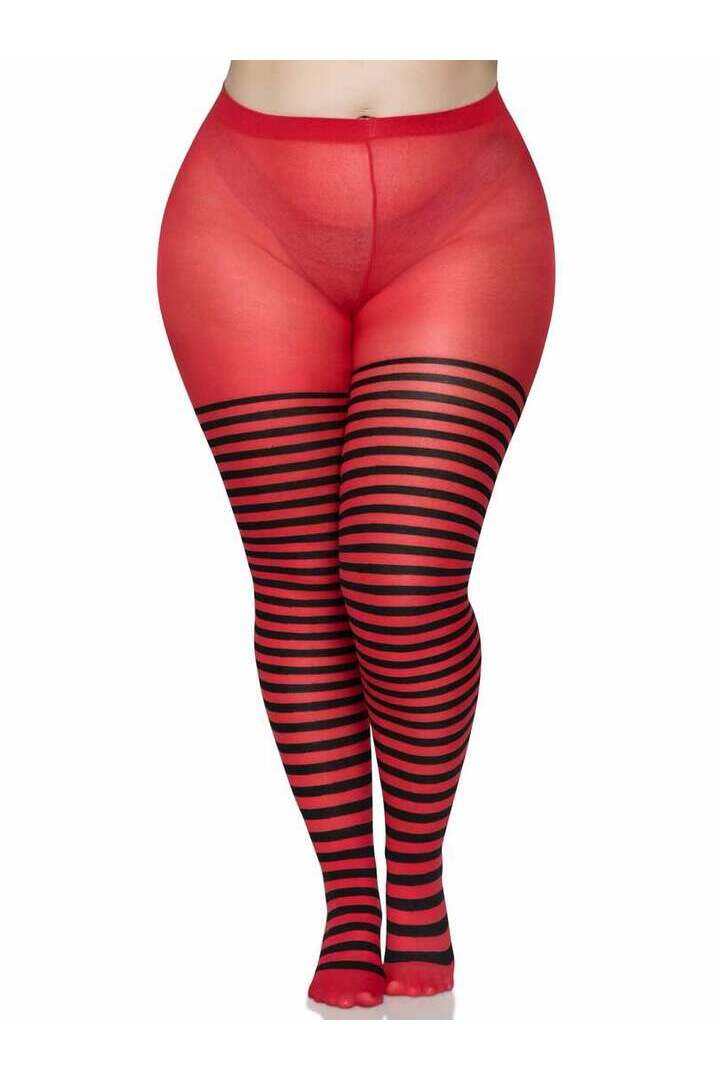 Leg Avenue Plus Jada Striped Women's Tights 8