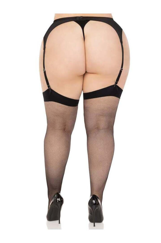 Leg Avenue Plus Kumi Net Thigh High Stockings in 1X/2X 1