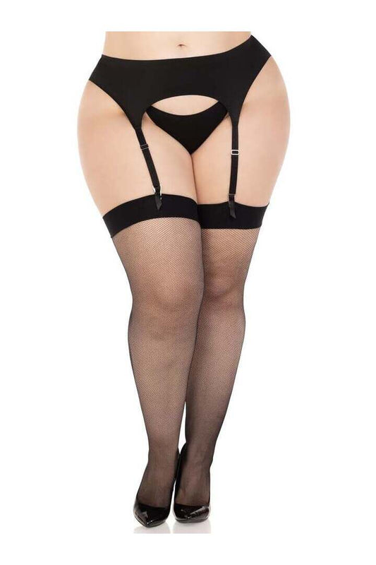 Leg Avenue Plus Kumi Net Thigh High Stockings in 1X/2X