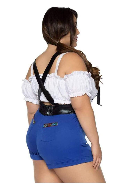 Leg Avenue Plus Lederhosen Honey Costume in Blue/White 1