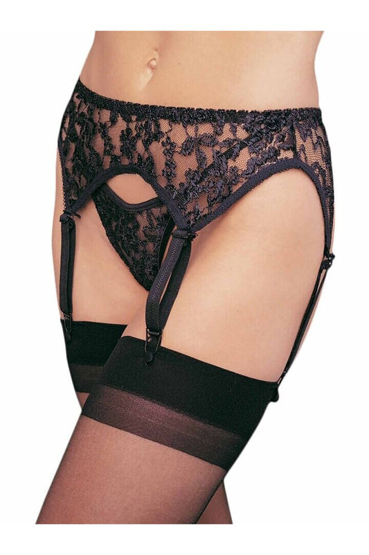 Leg Avenue Plus Lolita Garter Belt & Thong Set in Queen Size