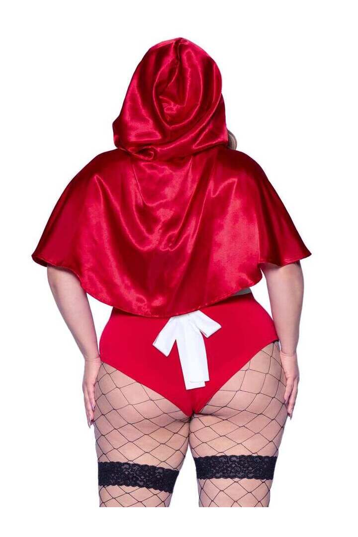 Leg Avenue Plus Naughty Miss Red Riding Hood Costume in Red/Black 2