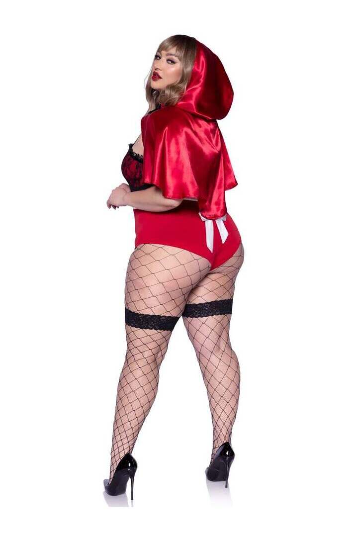 Leg Avenue Plus Naughty Miss Red Riding Hood Costume in Red/Black 5