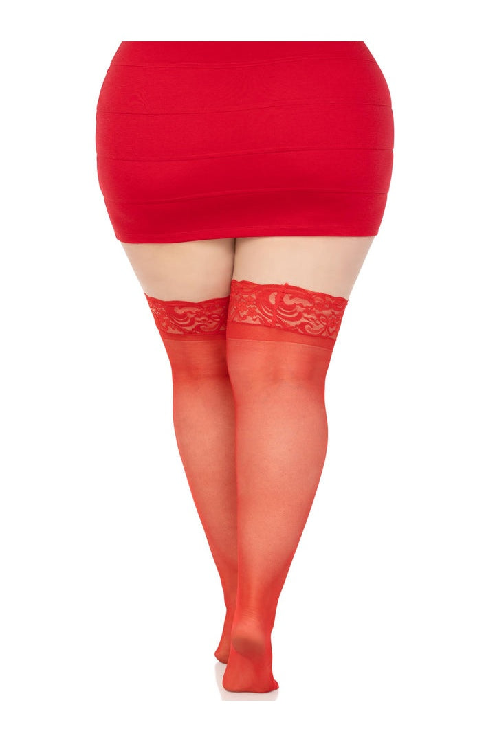 Leg Avenue Plus Nora Thigh High Stockings in Queen Size 10