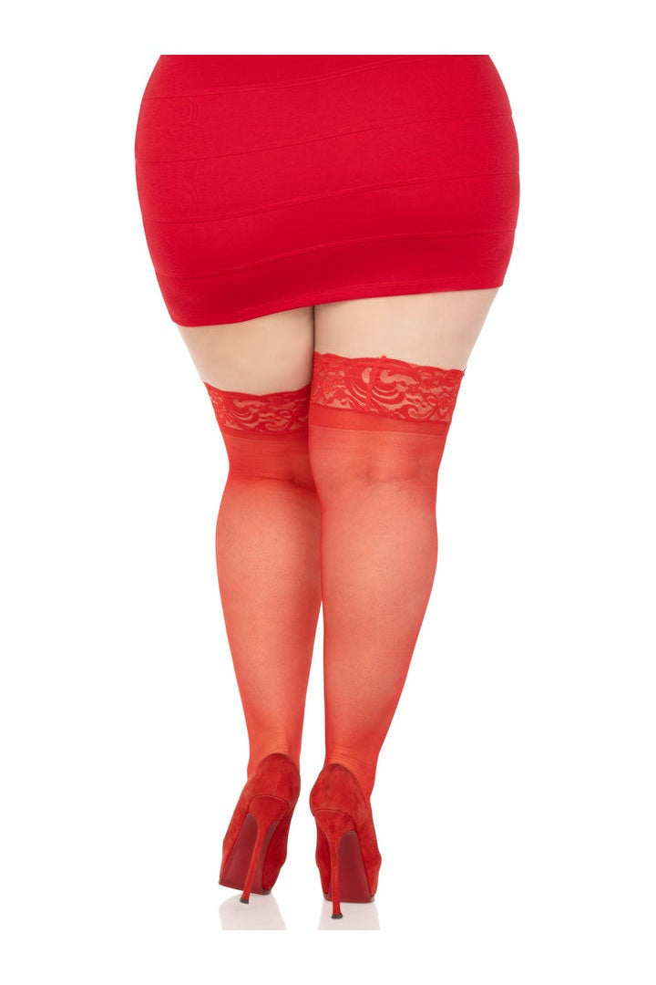Leg Avenue Plus Nora Thigh High Stockings in Queen Size 7