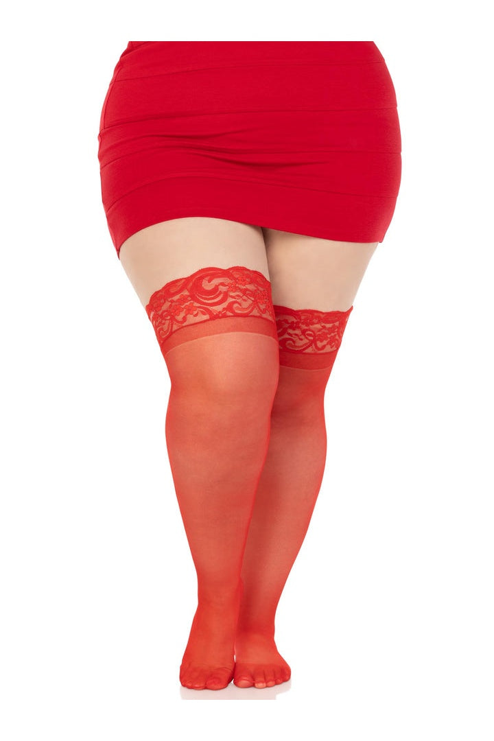 Leg Avenue Plus Nora Thigh High Stockings in Queen Size 9