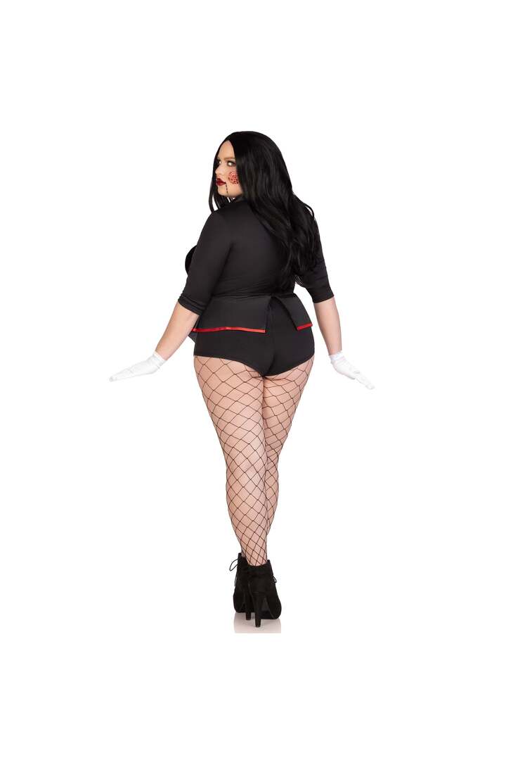 Leg Avenue Plus Pretty Puppet Costume Black/White 4