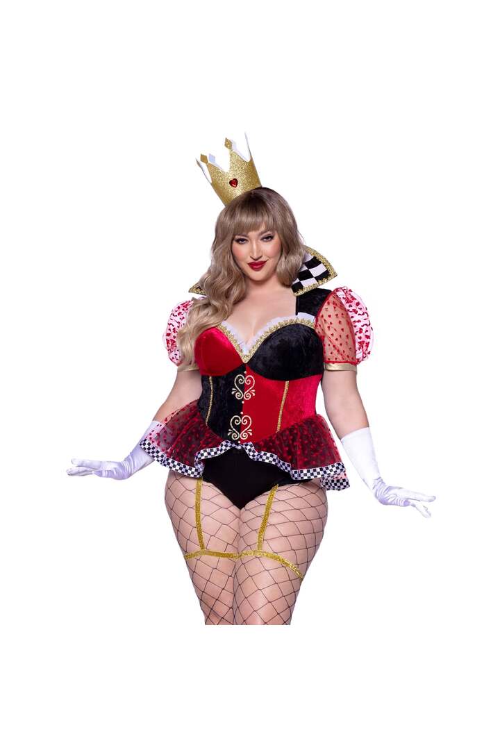 Leg Avenue Plus Ravishing Red Queen Costume Red/Black 3