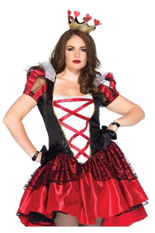 Leg Avenue Plus Royal Red Queen Costume in Red/Black