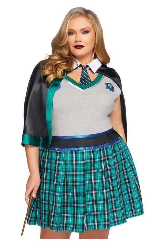 Leg Avenue Plus Sinister Spellcaster Costume in Green