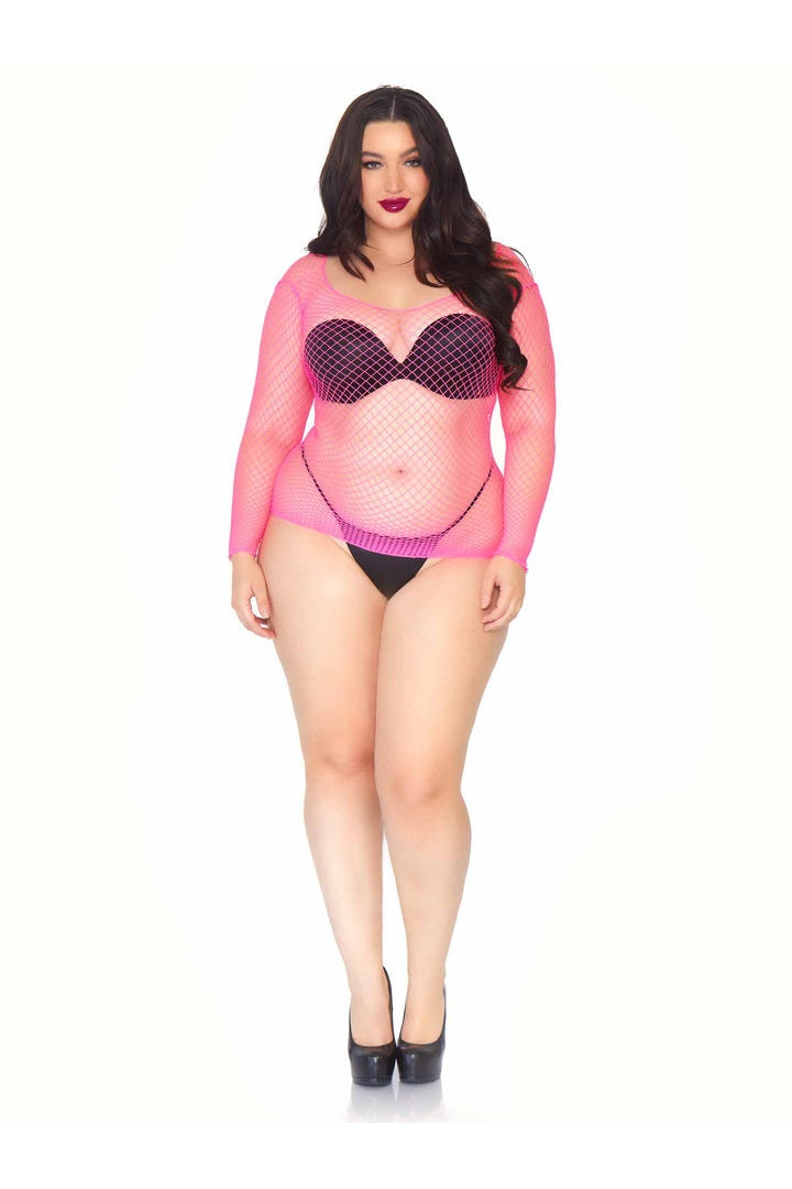 Leg Avenue Plus So Chill Fishnet Shirt in 1X/2X 3