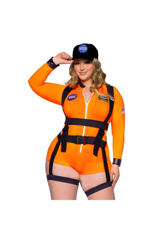Leg Avenue Plus Space Commander Costume Orange