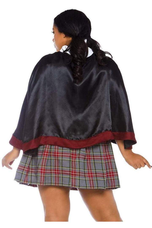 Leg Avenue Plus Spellbinding School Girl Costume in Red/Black 1