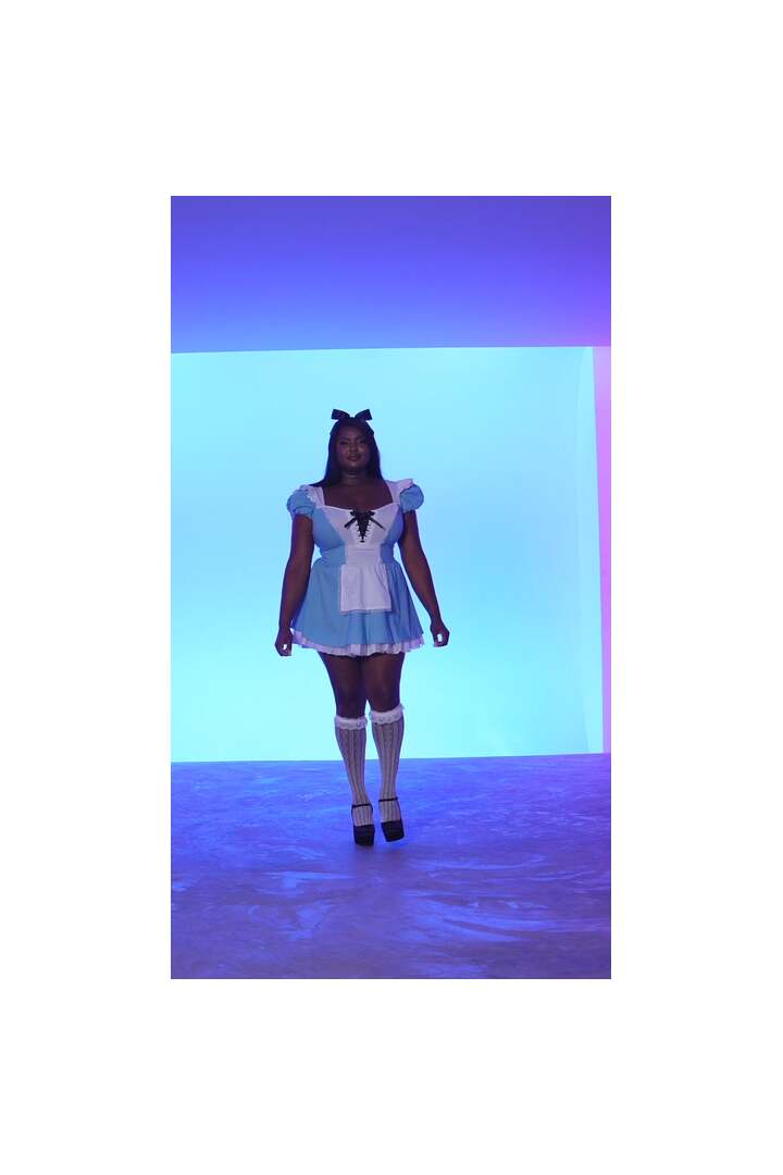 Leg Avenue Plus Storybook Alice Costume Blue 6