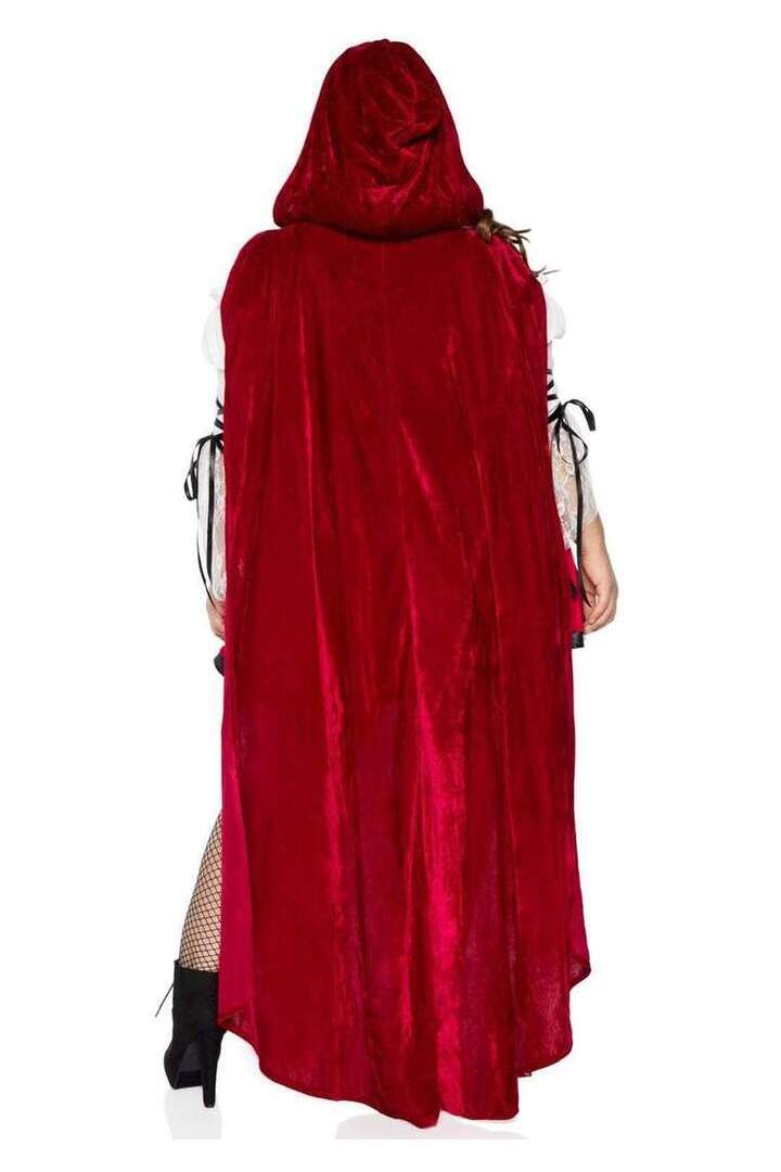 Leg Avenue Plus Storybook Red Riding Hood Costume in Red/White 4