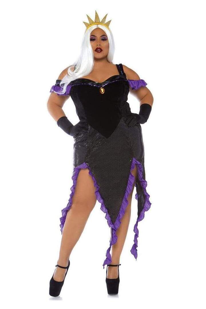 Leg Avenue Plus Sultry Sea Witch Costume in Black/Purple 4