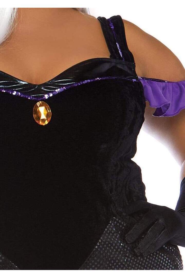 Leg Avenue Plus Sultry Sea Witch Costume in Black/Purple 5