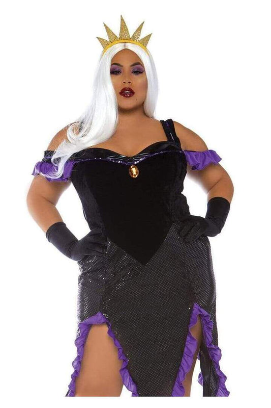 Leg Avenue Plus Sultry Sea Witch Costume in Black/Purple