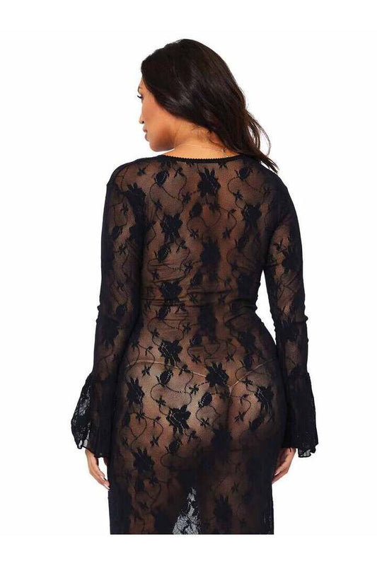 Leg Avenue Plus Unlimited Love Lace Dress Black in Queen Size 1