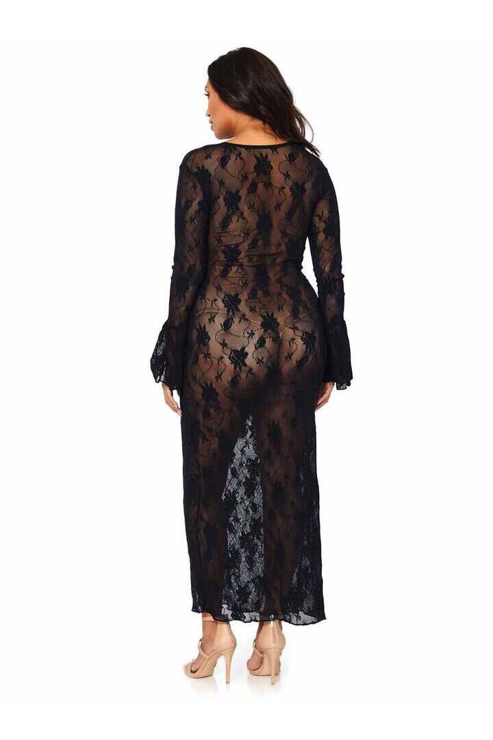 Leg Avenue Plus Unlimited Love Lace Dress Black in Queen Size 3