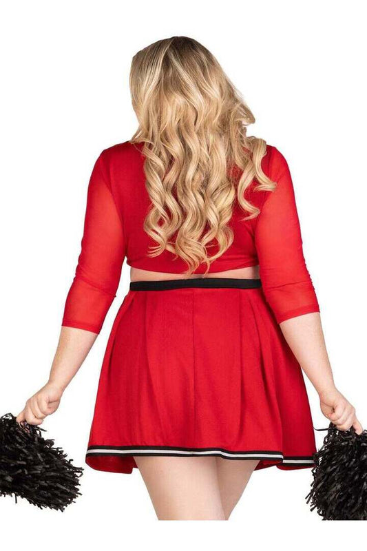 Leg Avenue Plus Varsity Babe Costume in Red 1