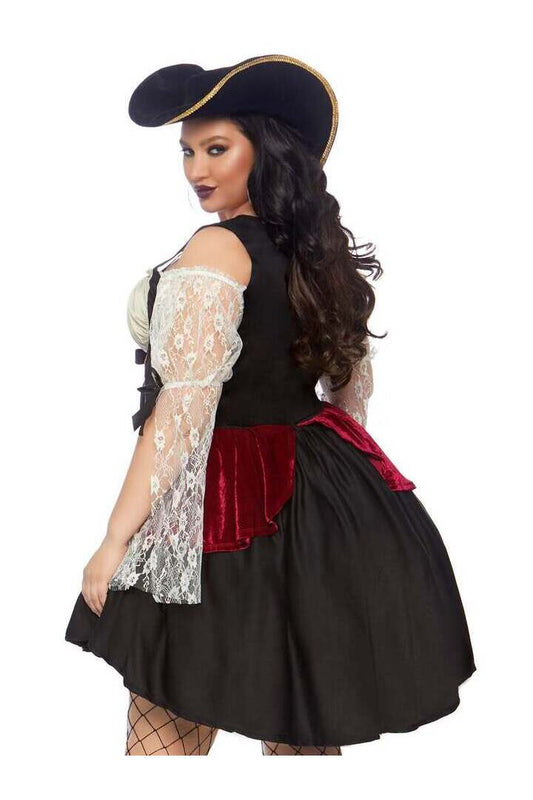Leg Avenue Plus Wicked Waters Wench Costume in Black 1