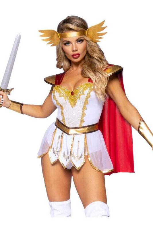 Leg Avenue Power Princess Costume in White/Gold 1