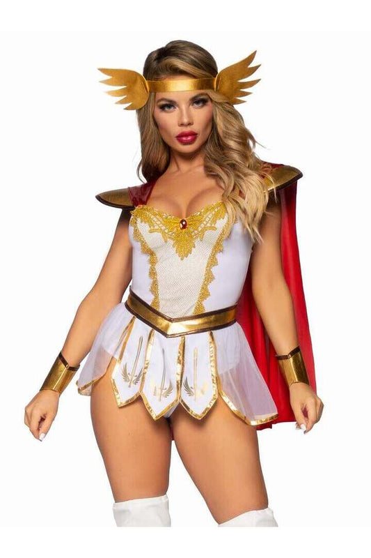 Leg Avenue Power Princess Costume in White/Gold