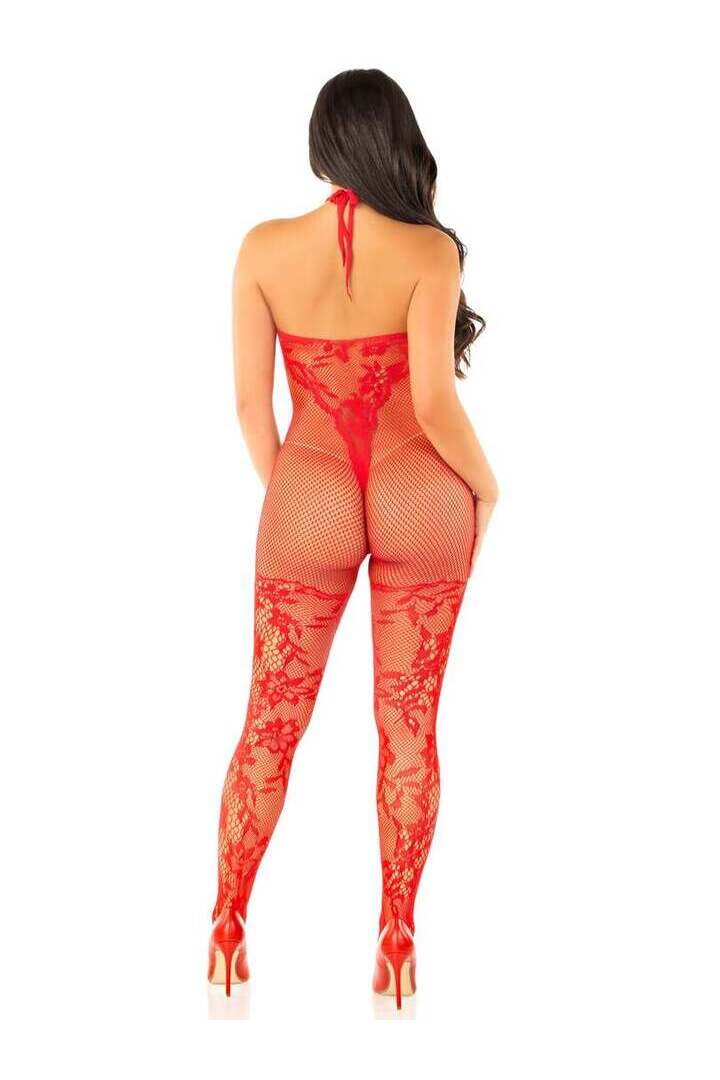 Leg Avenue Pretty Persuasion Lace Bodystocking in One Size 11