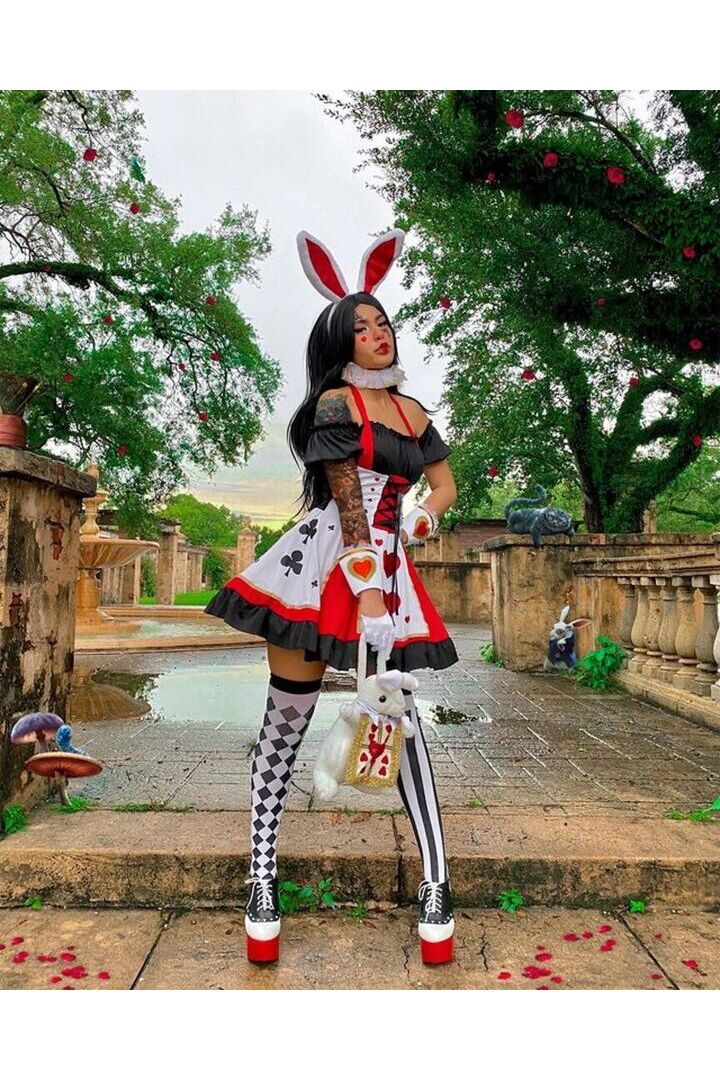 Leg Avenue Pretty Playing Card Costume in Red/Black 2