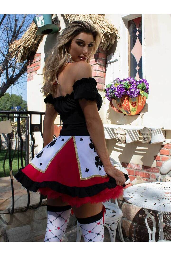 Leg Avenue Pretty Playing Card Costume in Red/Black 8