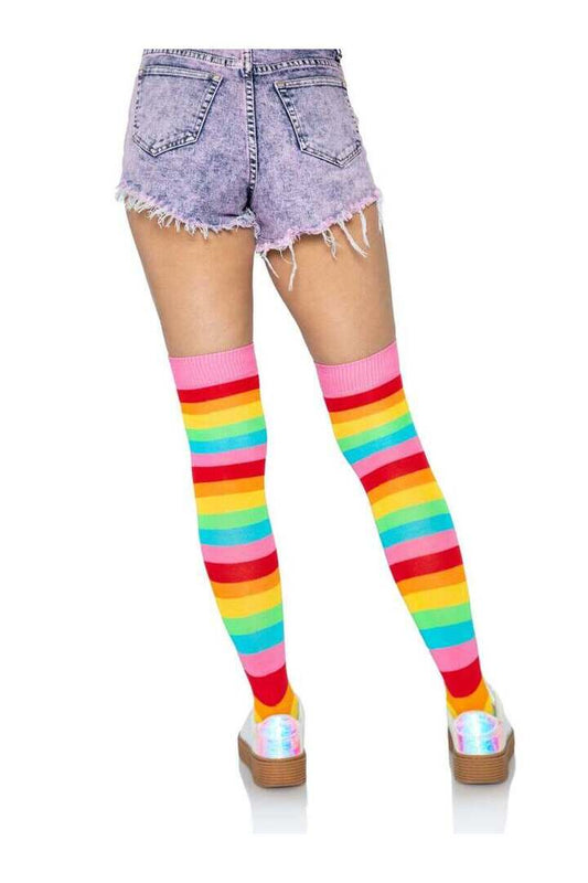 Leg Avenue Raya Rainbow Leg Warmers Multicolor in One Size 1