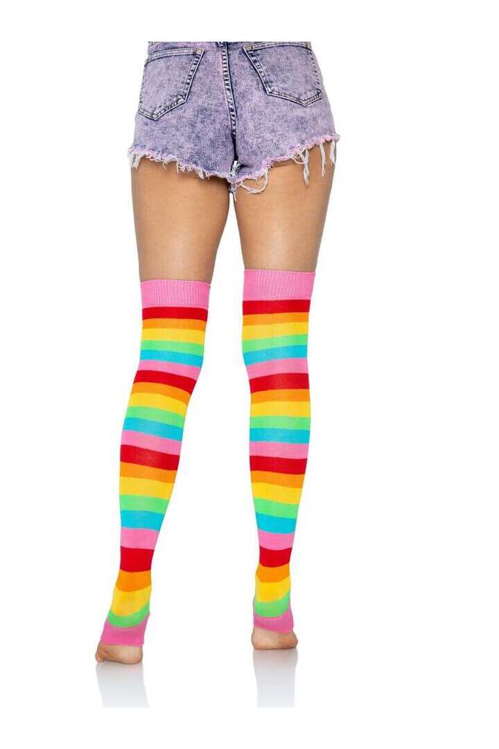 Leg Avenue Raya Rainbow Leg Warmers Multicolor in One Size 2