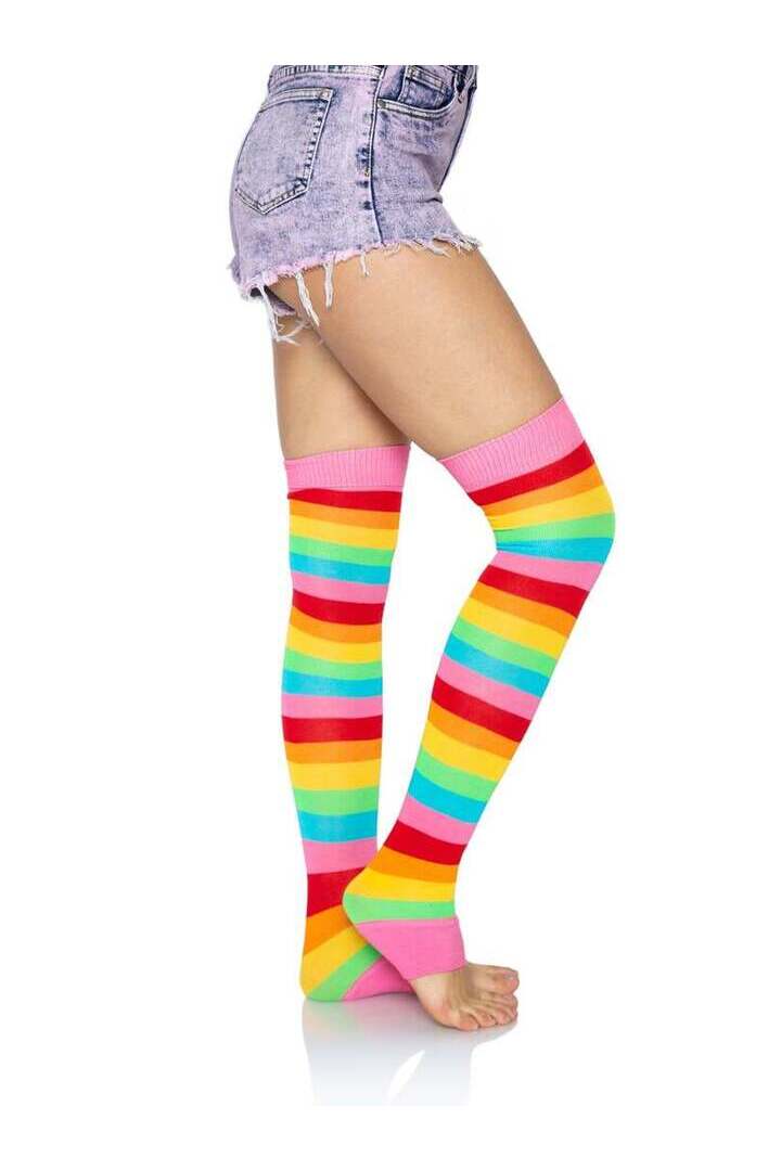 Leg Avenue Raya Rainbow Leg Warmers Multicolor in One Size 4