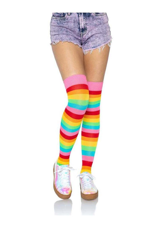 Leg Avenue Raya Rainbow Leg Warmers Multicolor in One Size