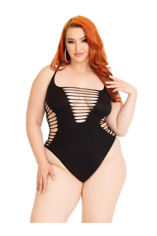 Leg Avenue Reckless Behavior Plus Bodysuit in 1X/2X