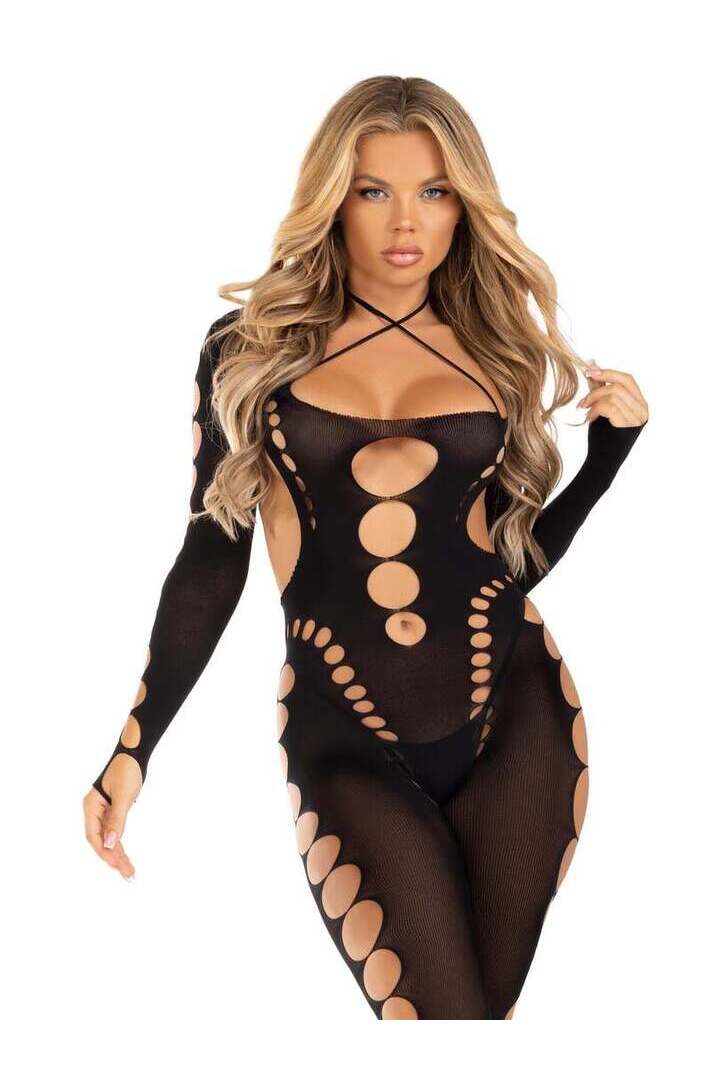 Leg Avenue Reckless Intentions Footless Bodystocking in One Size 11