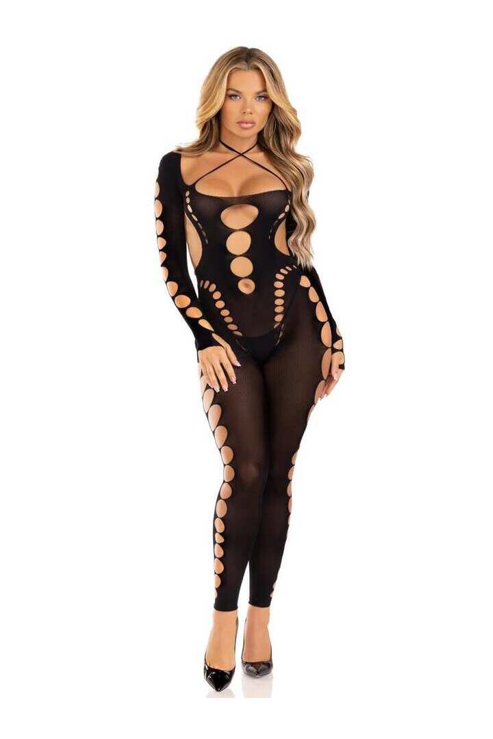 Leg Avenue Reckless Intentions Footless Bodystocking in One Size 12