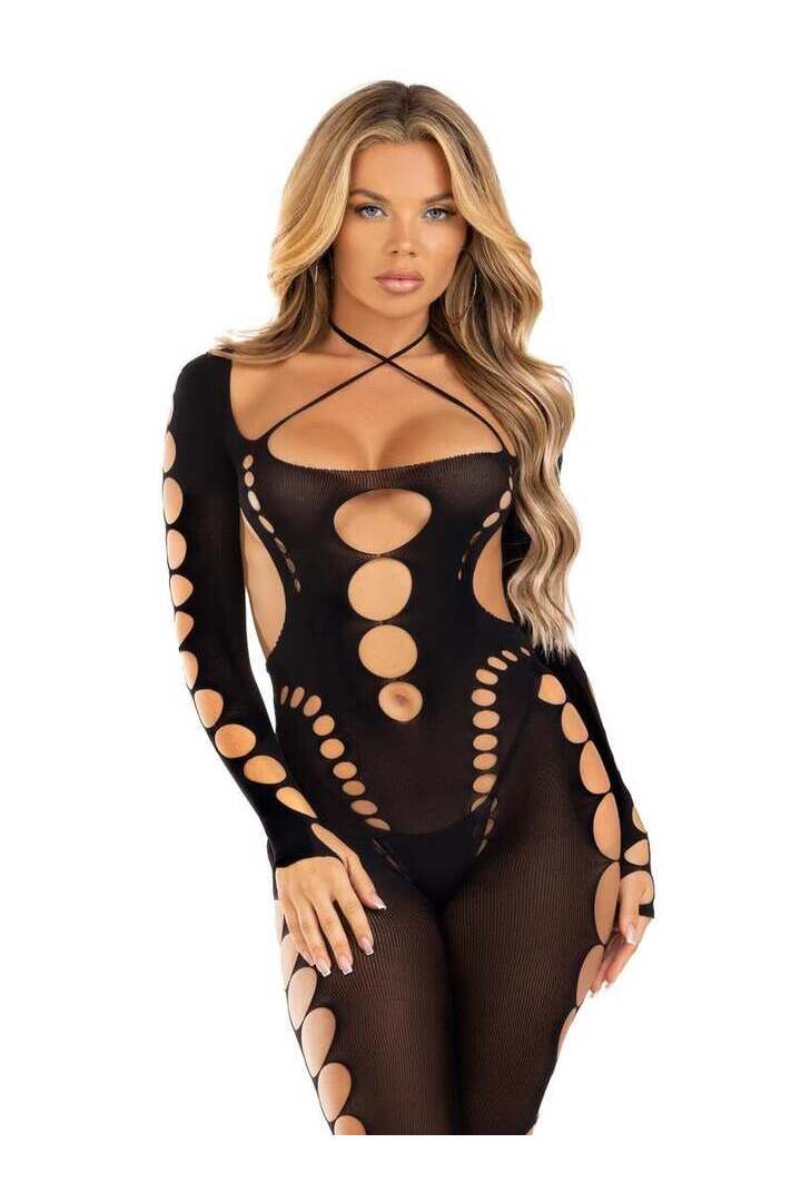 Leg Avenue Reckless Intentions Footless Bodystocking in One Size 8