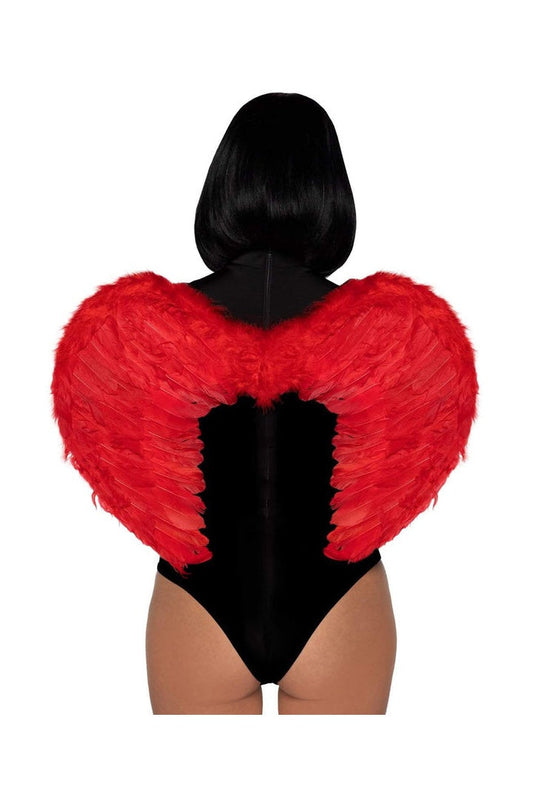 Leg Avenue Red Feather Wings Red in One Size 1