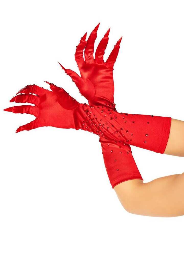 Leg Avenue Rhinestone Claw Gloves in One Size 2