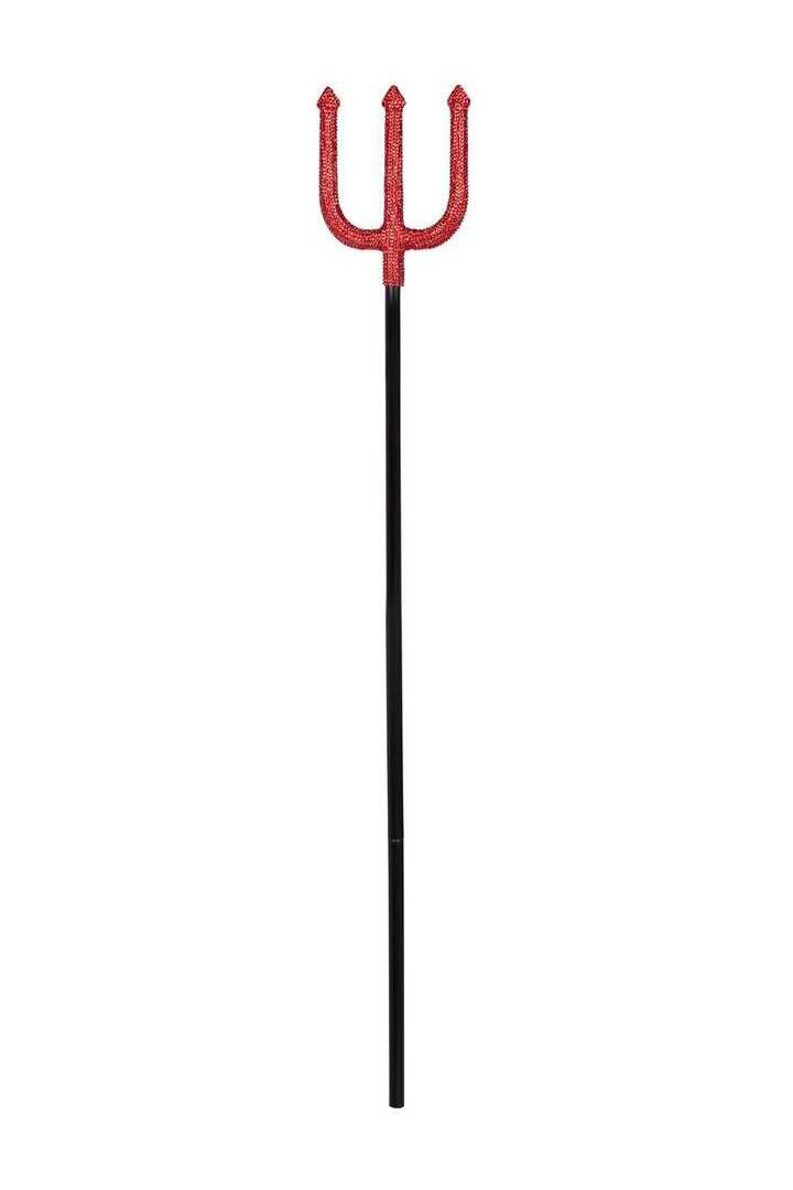 Leg Avenue Rhinestone Devil Pitch Fork Red in One Size 1
