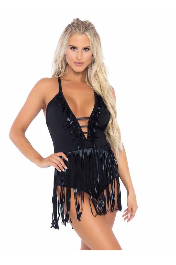 Leg Avenue Rock The Boat Fringe Bodysuit 5