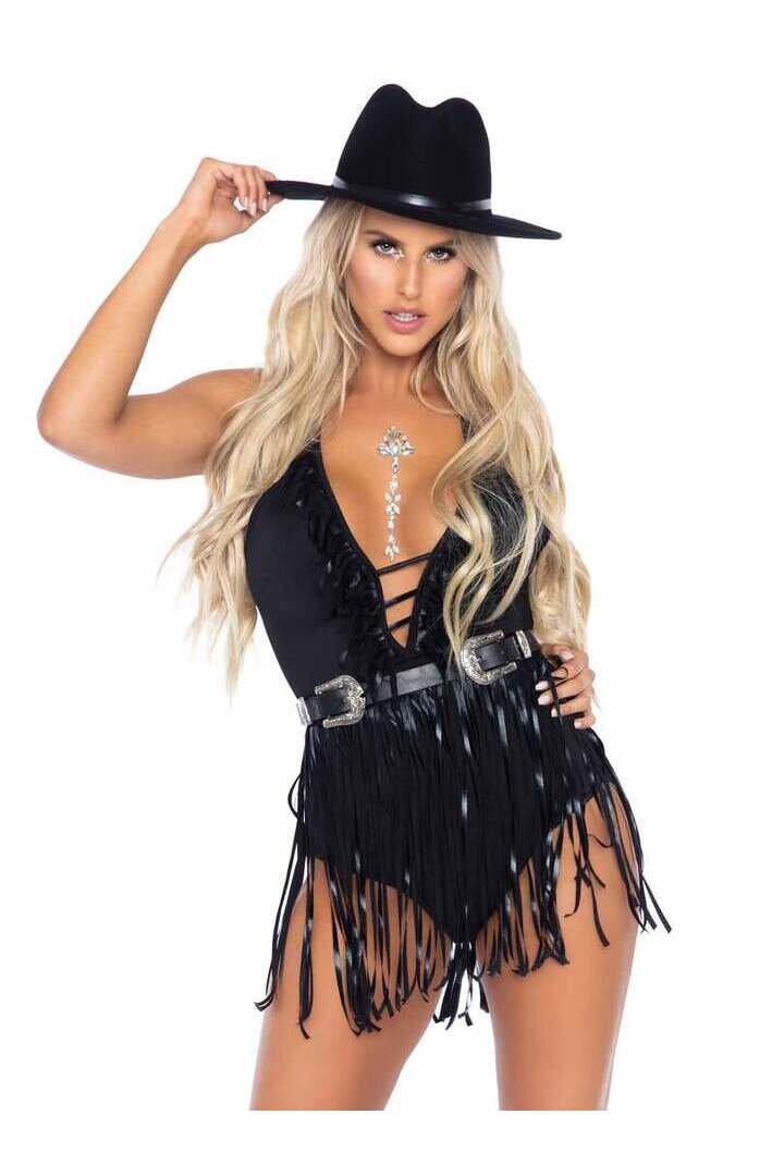 Leg Avenue Rock The Boat Fringe Bodysuit 8